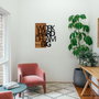 Wallity Work Hard Dream Big Escultura de Pared Negro y Nogal
